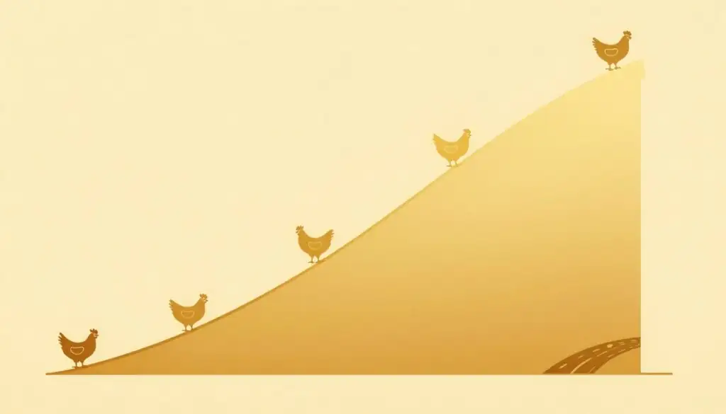 Chicken Road Game's multiplier growth visualization showing increasing rewards