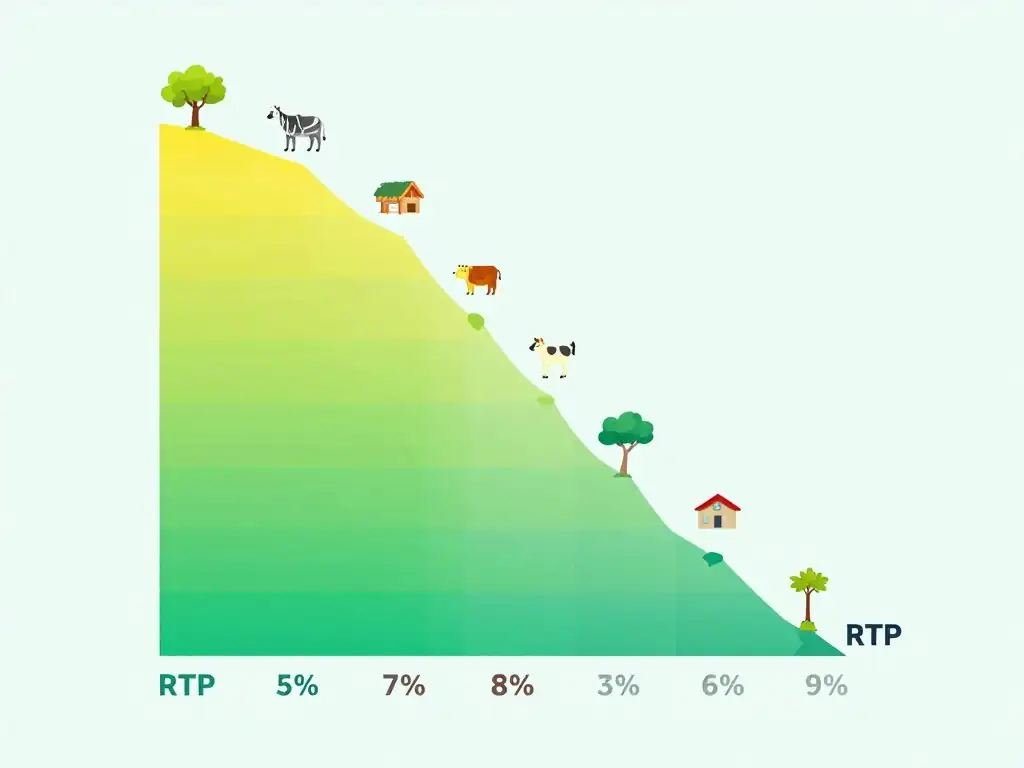 Conceptual illustration of RTP differences across risk levels in Chicken game