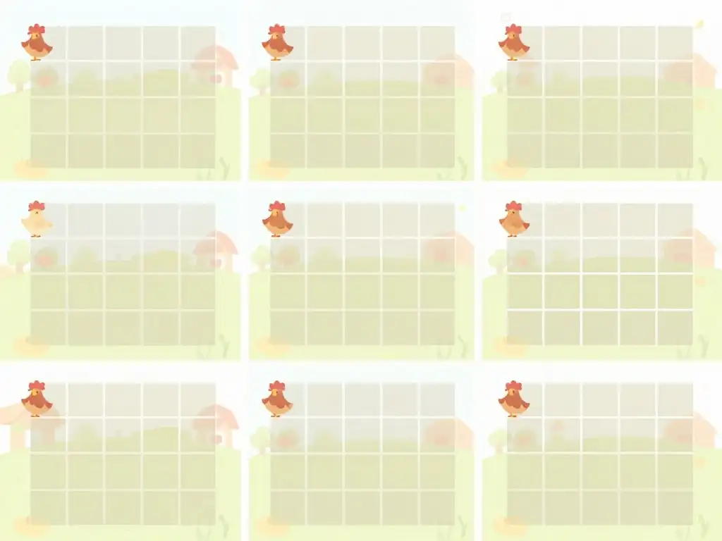 Different grid layouts available in the Chicken game