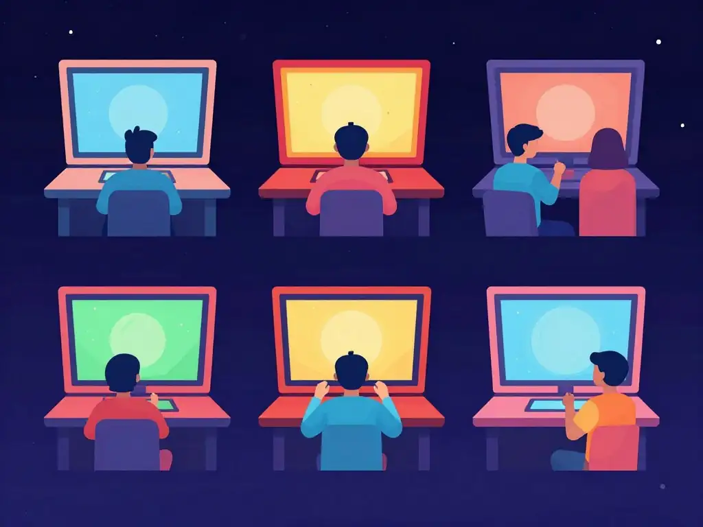 Diverse group of casual slot players visualization Diverse group of casual slot players visualization