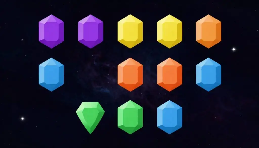 Starburst slot game colorful gem symbols against space background Starburst slot game colorful gem symbols against space background