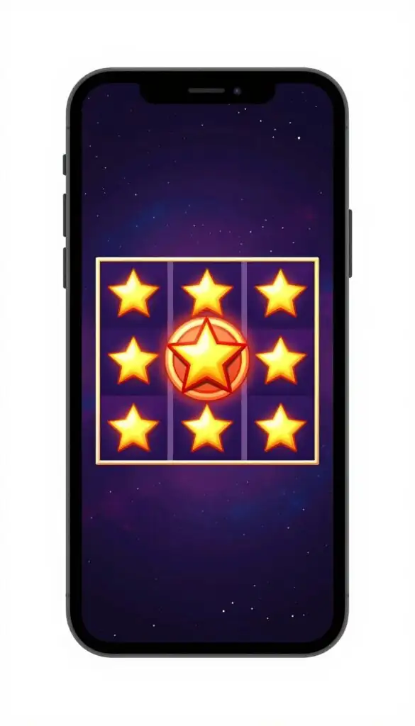 Starburst slot game on mobile device visualization Starburst slot game on mobile device visualization