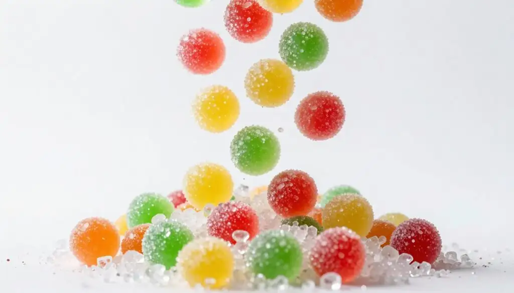 Sweet Bonanza's tumble feature in action with symbols cascading down